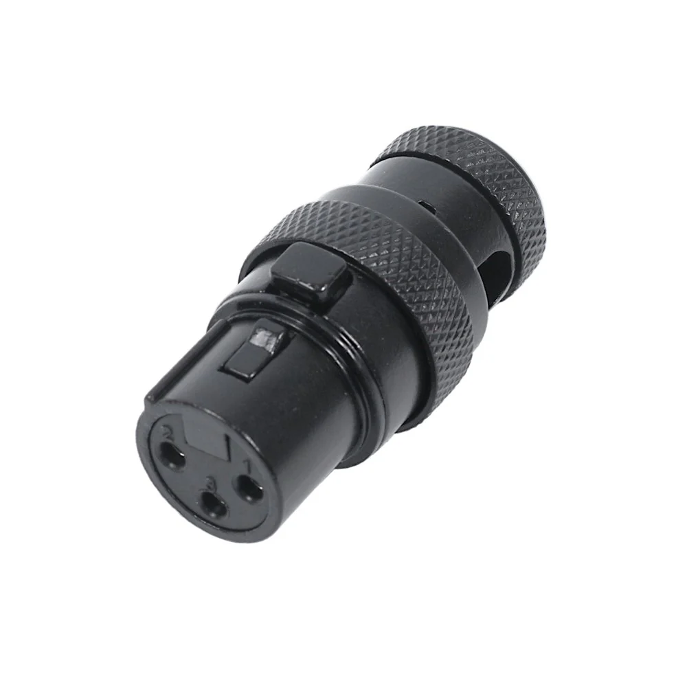 SquarePlug Low Profile XLR Right Angle Black Female SPXA-FBK (Each)