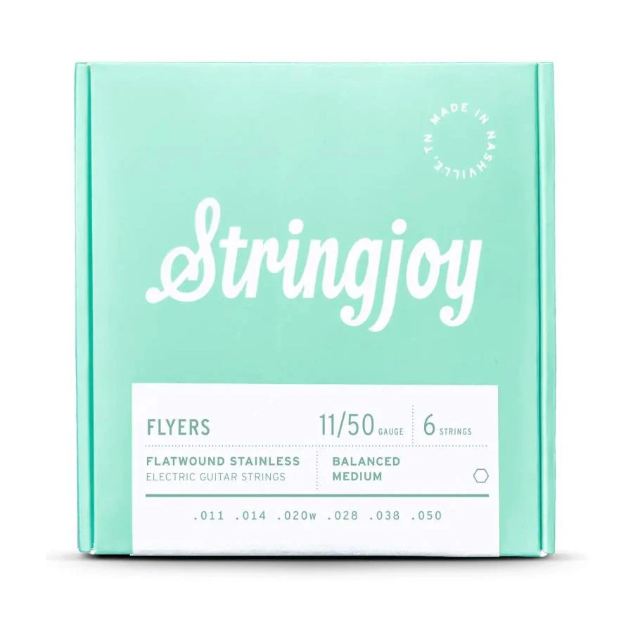 Stringjoy Flyers Flatwound Stainless Strings Balanced Medium (11-50) Electric Guitars