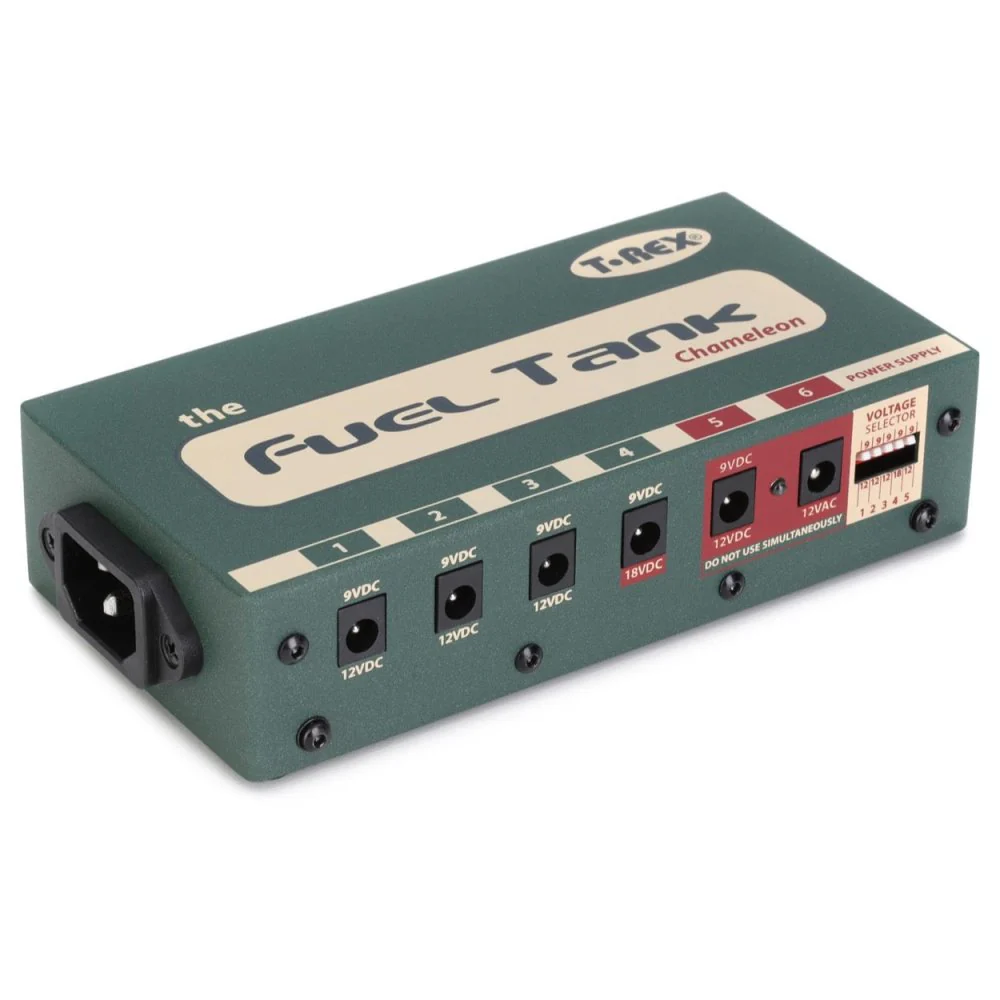 T-Rex Fuel Tank Chameleon Universal Pedal Power Supply 6x High Current Output w/ Built-In IEC Port
