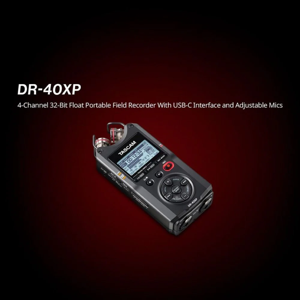 Tascam DR-40XP 4-Channel 32-Bit Float Handheld Recorder w/ USB-C Audio Interface - Image 10