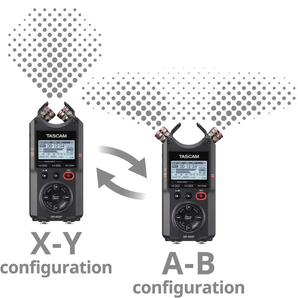 Tascam DR-40XP 4-Channel 32-Bit Float Handheld Recorder w/ USB-C Audio Interface - Image 11