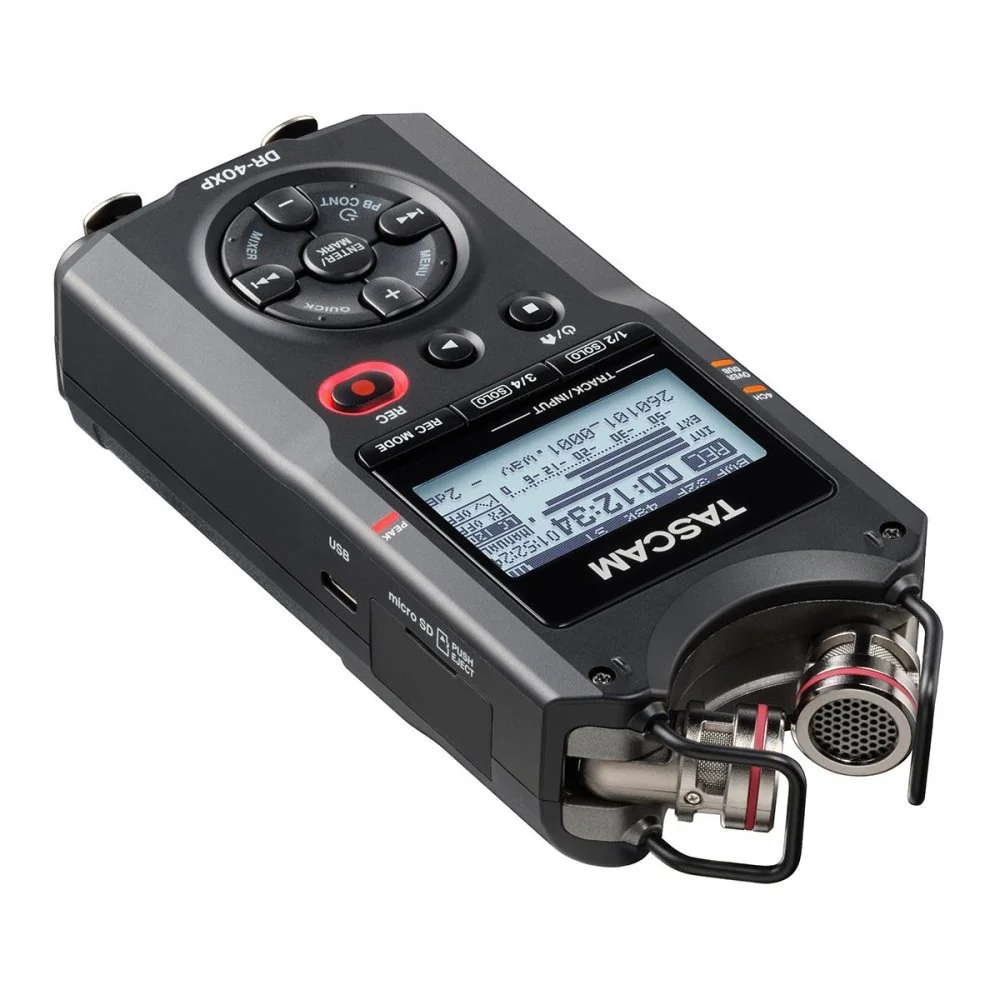 Tascam DR-40XP 4-Channel 32-Bit Float Handheld Recorder w/ USB-C Audio Interface - Image 14