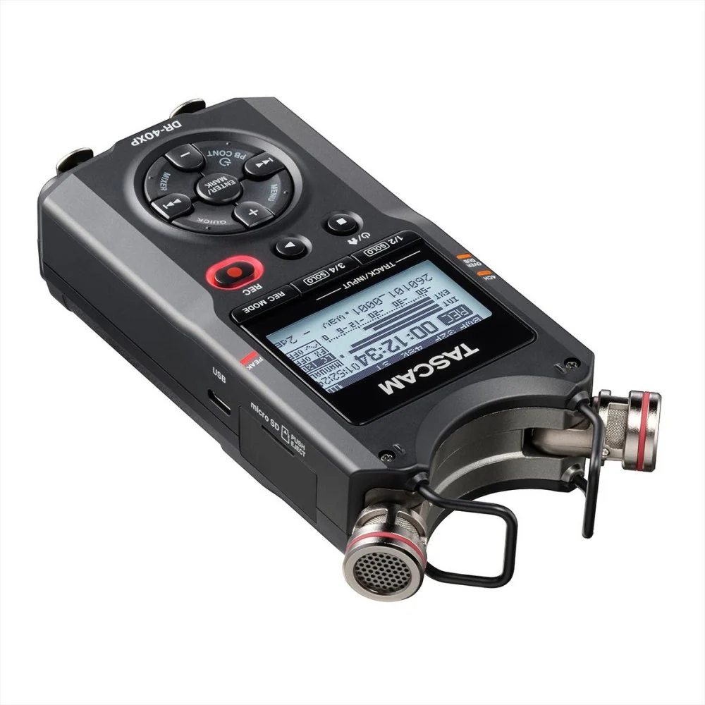 Tascam DR-40XP 4-Channel 32-Bit Float Handheld Recorder w/ USB-C Audio Interface - Image 15