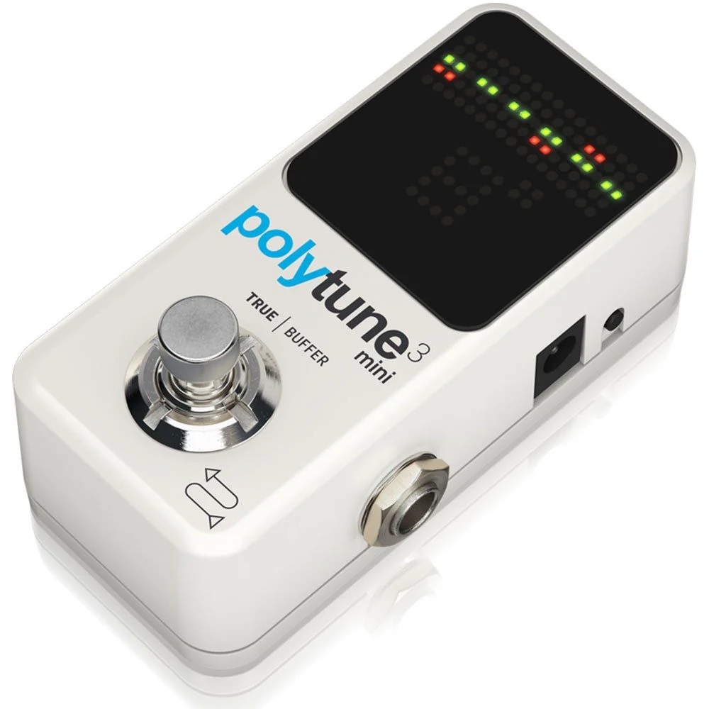 TC Electronic Polytune 3 Mini Tiny Polyphonic Tuner w/ Built-in Buffer White - Image 3