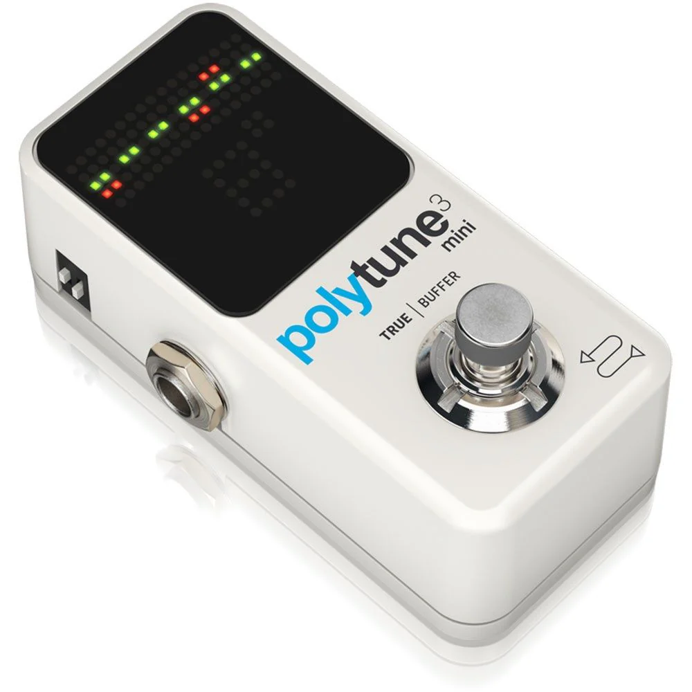 TC Electronic Polytune 3 Mini Tiny Polyphonic Tuner w/ Built-in Buffer White - Image 4