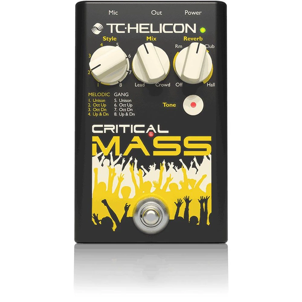 TC Helicon Critical Mass Choir, Reverb & Tone Pedal Vocal Effects
