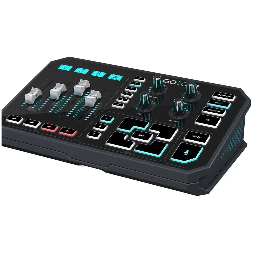 TC Helicon GO XLR 4-Channel Broadcast Mixer w/ Motorised Faders & FX Black - Image 4