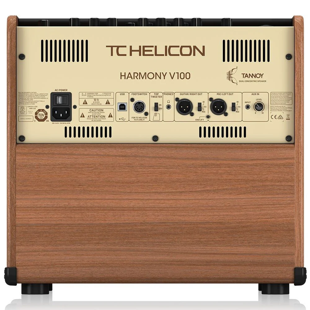TC Helicon Harmony V100 100W 2-Channel Acoustic Amplifier w/ Vocal Effects - Image 3