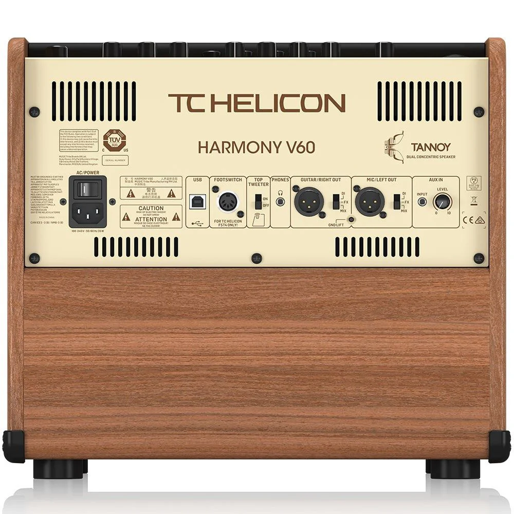 TC Helicon Harmony V60 60W 2-Channel Acoustic Amplifier w/ Vocal Effects - Image 3
