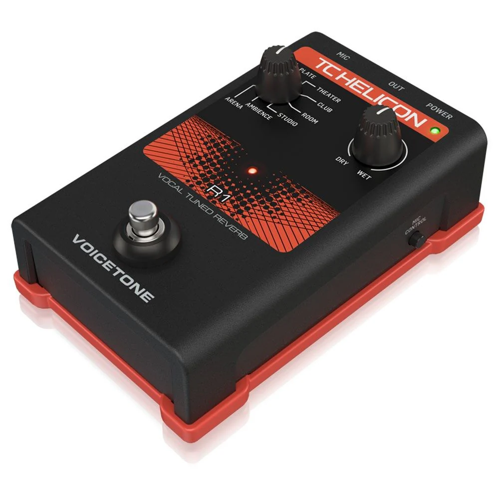 TC Helicon VoiceTone R1 Studio-Quality Live Vocal Reverb Pedal Vocal Effects - Image 4