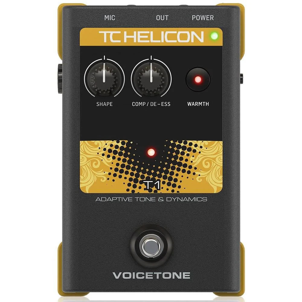 TC Helicon VoiceTone T1 Studio Mastered Adaptive Vocal Tone & Dynamics Pedal Vocal Effects