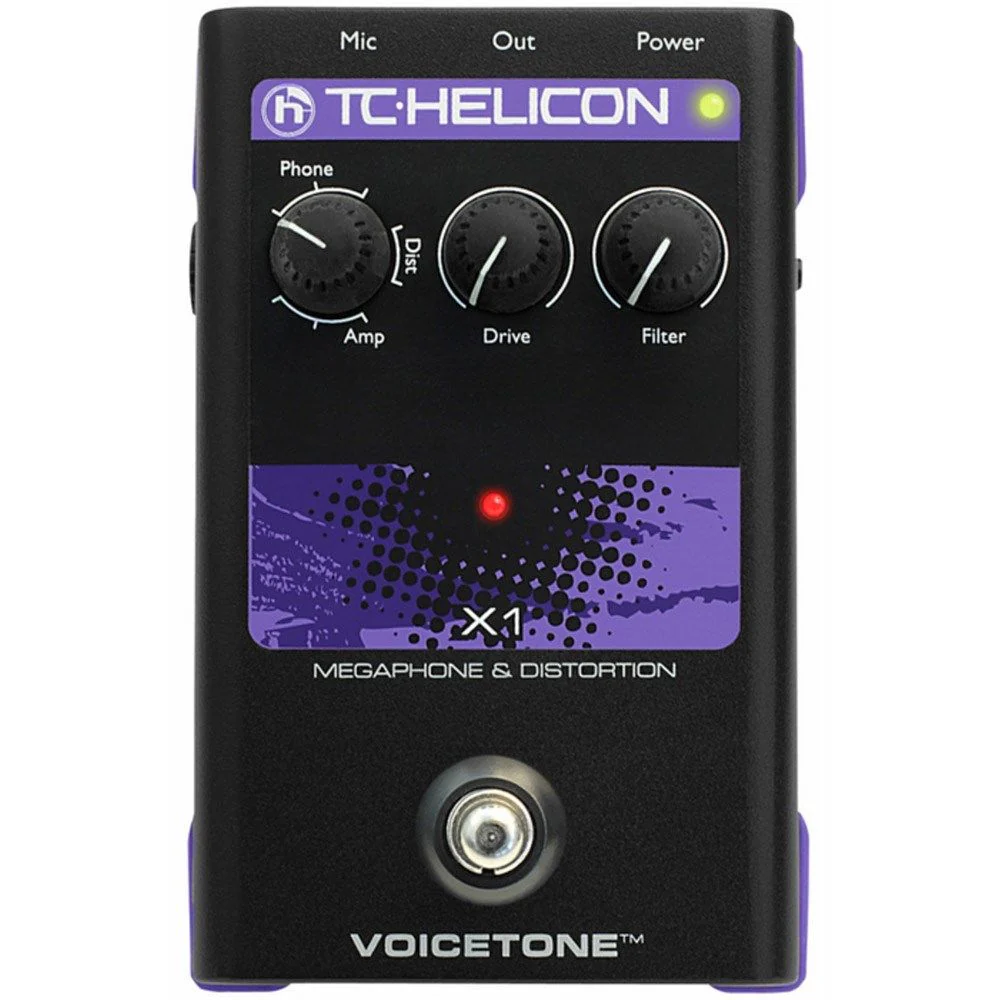 TC Helicon VoiceTone X1 Megaphone & Distortion Vocal FX pedal Vocal Effects
