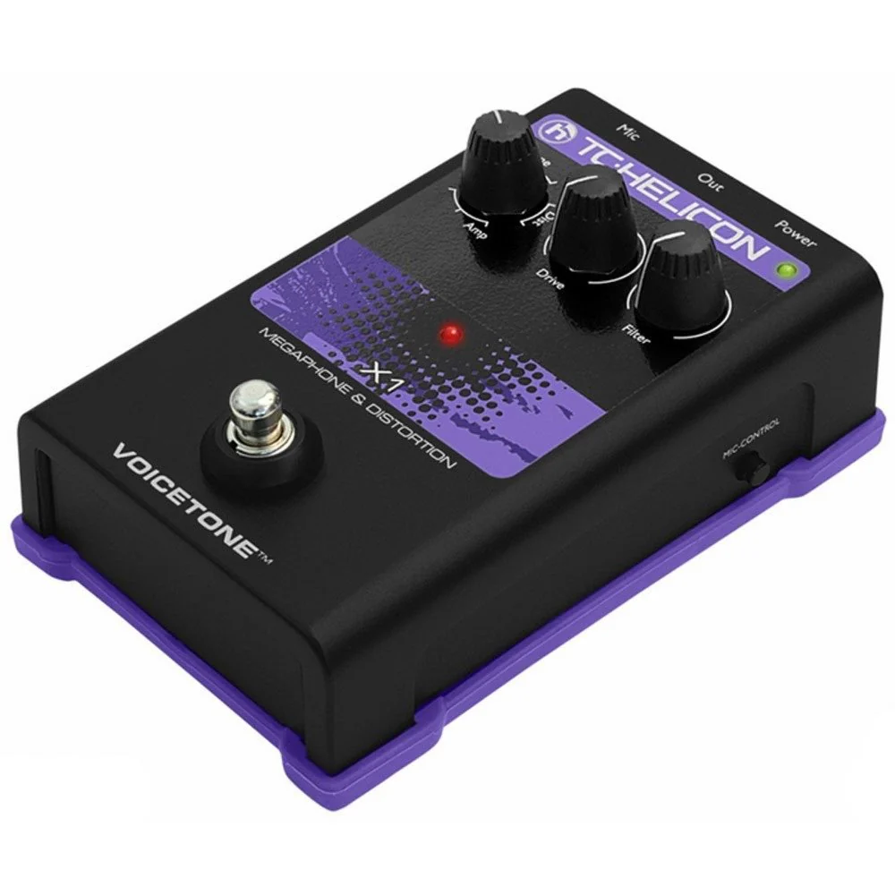 TC Helicon VoiceTone X1 Megaphone & Distortion Vocal FX pedal Vocal Effects - Image 3