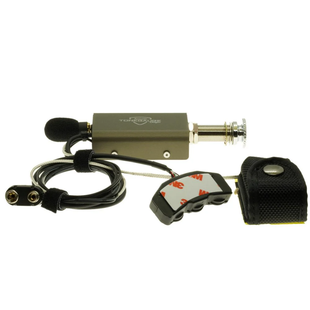ToneGauge ORIGIN Acoustic Guitar Dual Source Preamp Pickup System Microphone & Piezo Pickup Blend Control - Image 7
