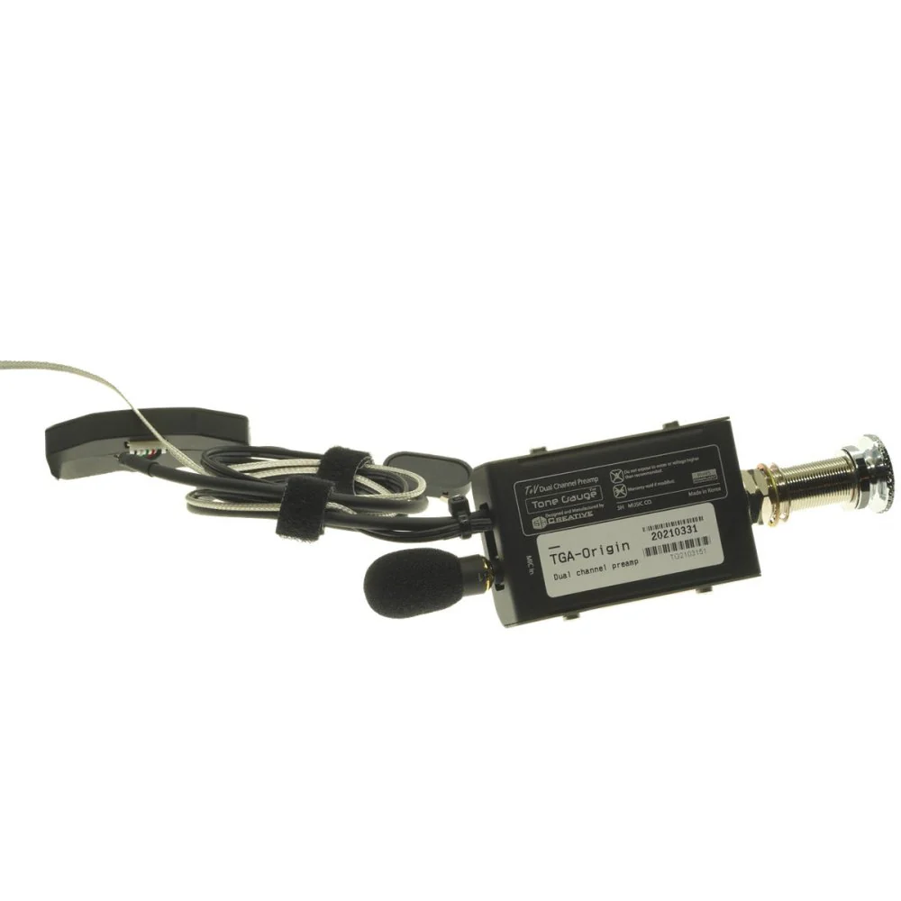 ToneGauge ORIGIN Acoustic Guitar Dual Source Preamp Pickup System Microphone & Piezo Pickup Blend Control - Image 9