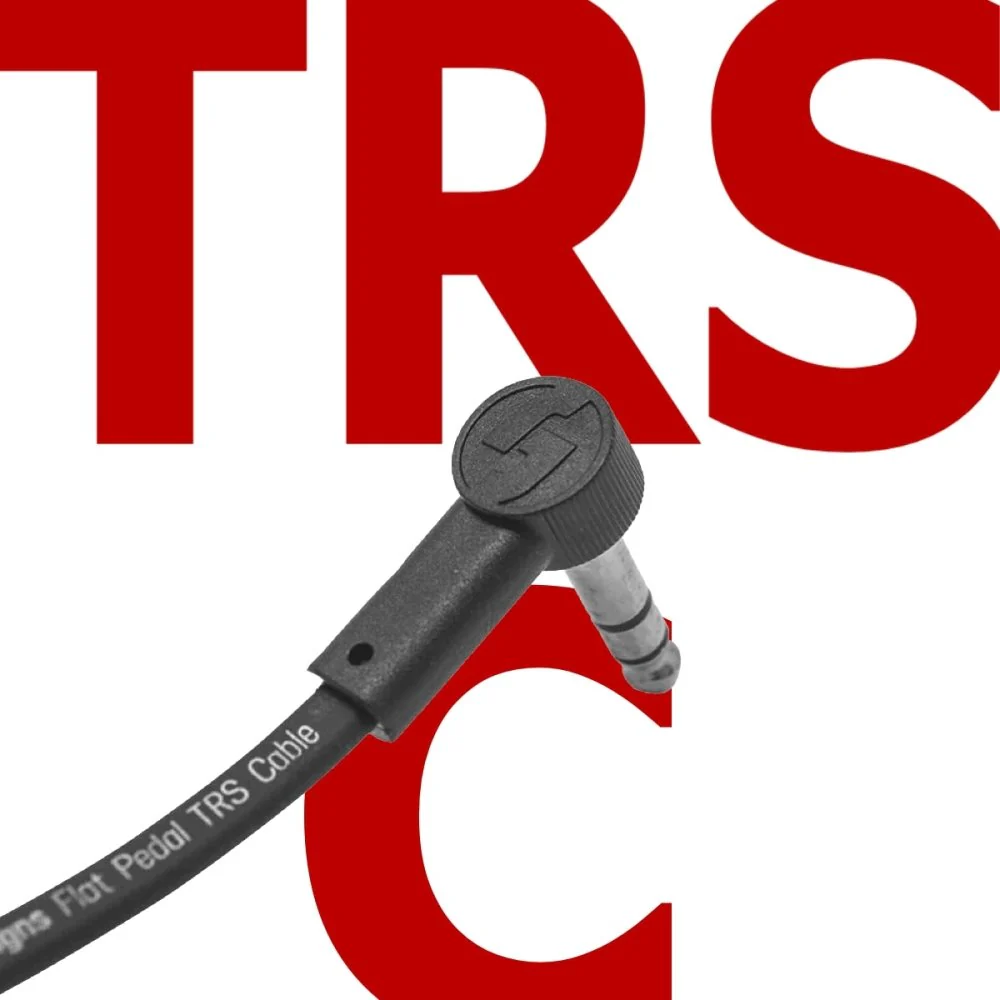 TourGear Designs Flat TRS Patch Cable TRS to TRS C Shape For Stereo Pedals - Image 15