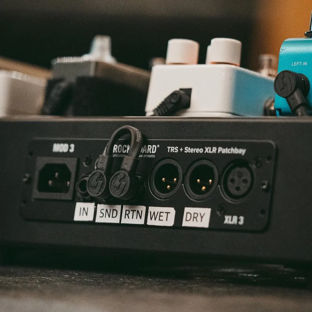 TourGear Designs Flat TRS Patch Cable TRS to TRS C Shape For Stereo Pedals - Image 18