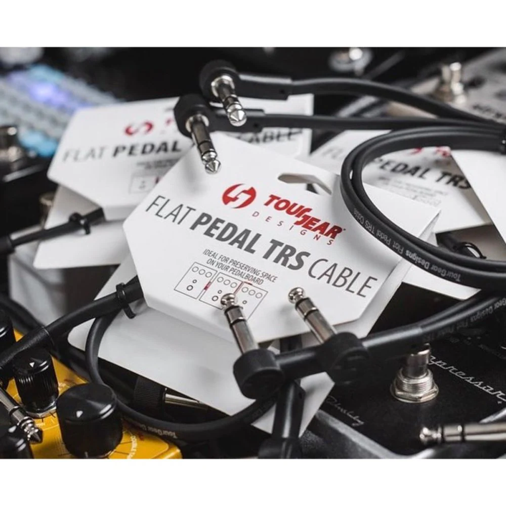 TourGear Designs Flat TRS Patch Cable TRS to TRS S Shape For Stereo Pedals - Image 4
