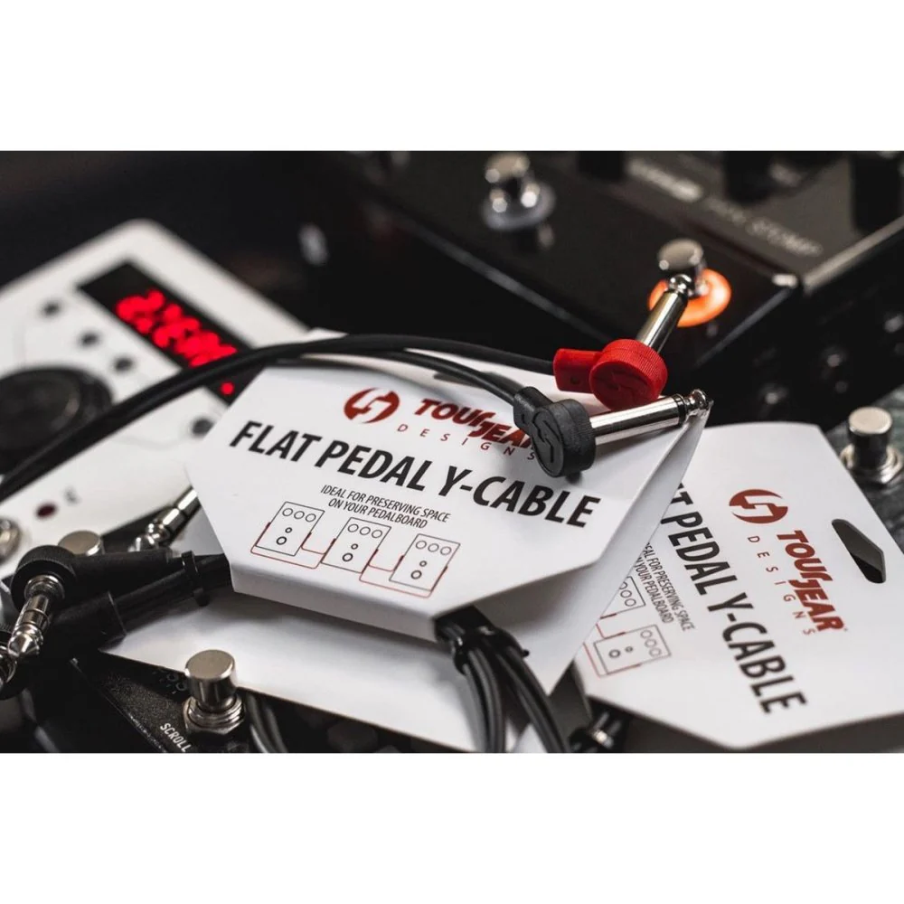 TourGear Designs Y-Cable Flat Patch Splitter Cable TRS Stereo to Dual TS Mono For Stereo Pedals - Image 4