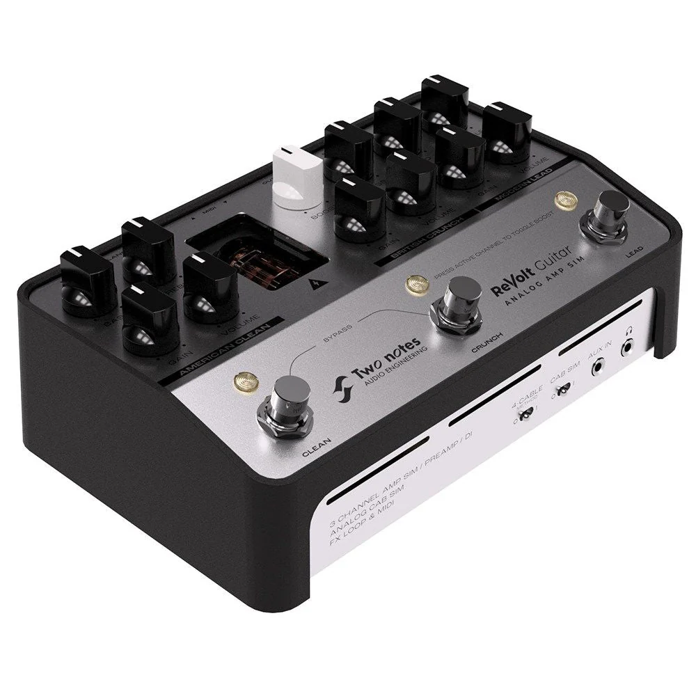 Two Notes REVOLT Guitar 3 Channel Guitar Amp Simulator w/ 12AX7 Tube & All Analog Signal Path - Image 2