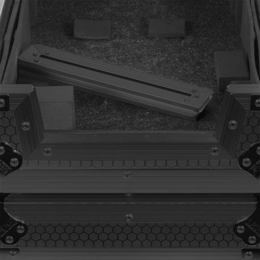 UDG Ultimate Flight Case Rane Four (Black) w/ Laptop Shelf & Wheels - Image 5