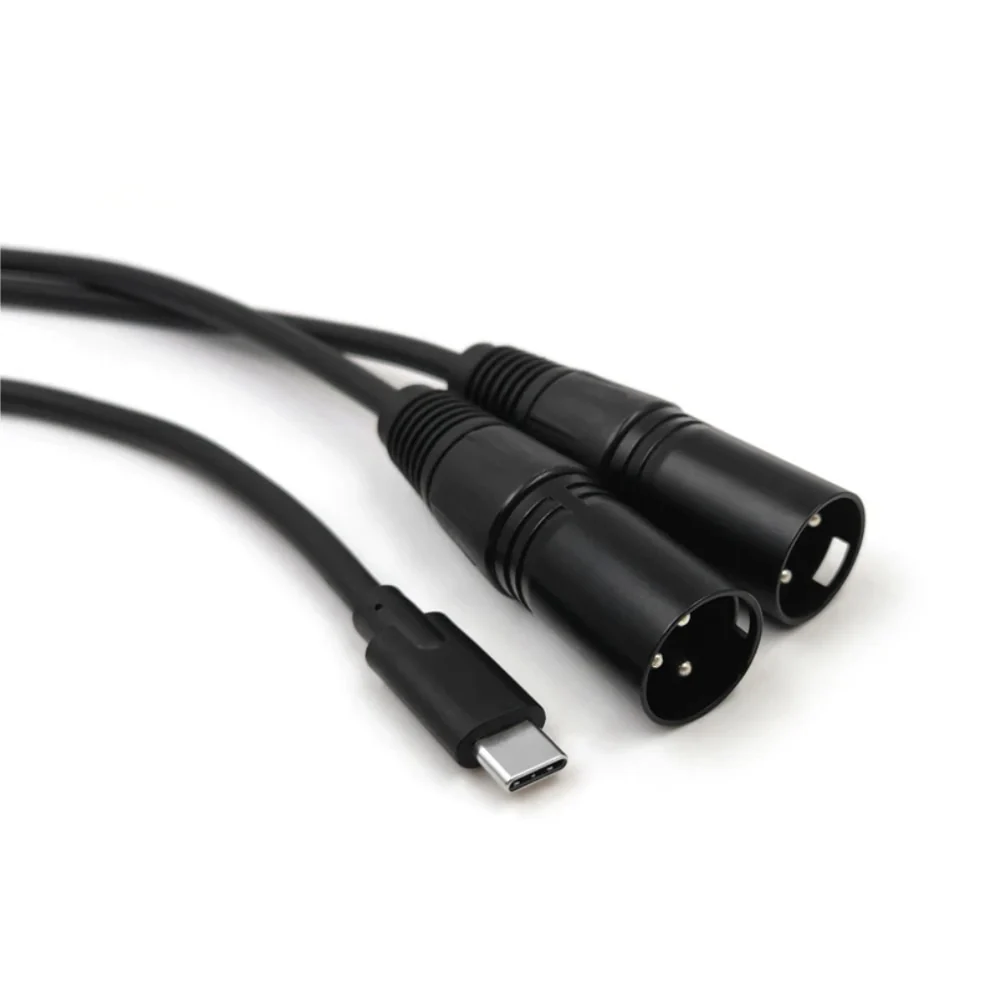 USB-C to XLR Audio Cable USB-C DAC to Dual XLR Male AUX Y-Cable - Image 2