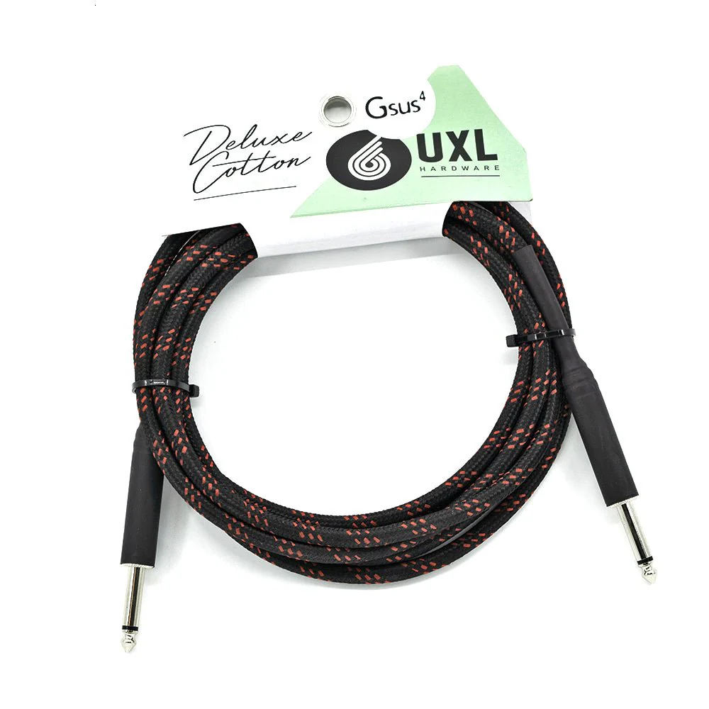 UXL UKD-3 Deluxe Cotton Braided TS Instrument Cable 3M