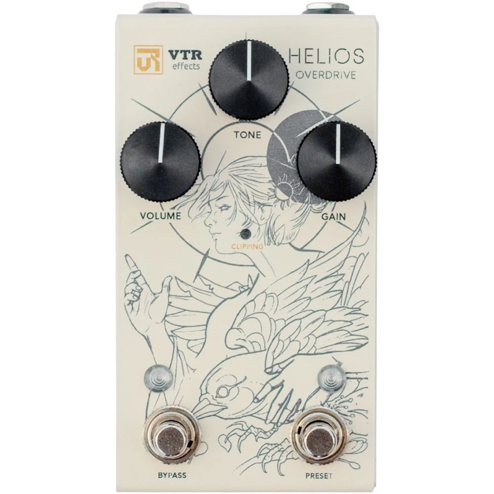 VTR Effects HELIOS 6-Clipping Mode Overdrive 100% Analog Circuits w/ Digital Control