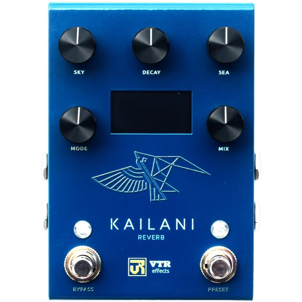 VTR Effects KAILANI Stereo Reverb 10-Algorithms Spring, Hall, Plate, Room, Cathedral, Lo-Fi, Shimmer, Dive, Ephemeral & Divided