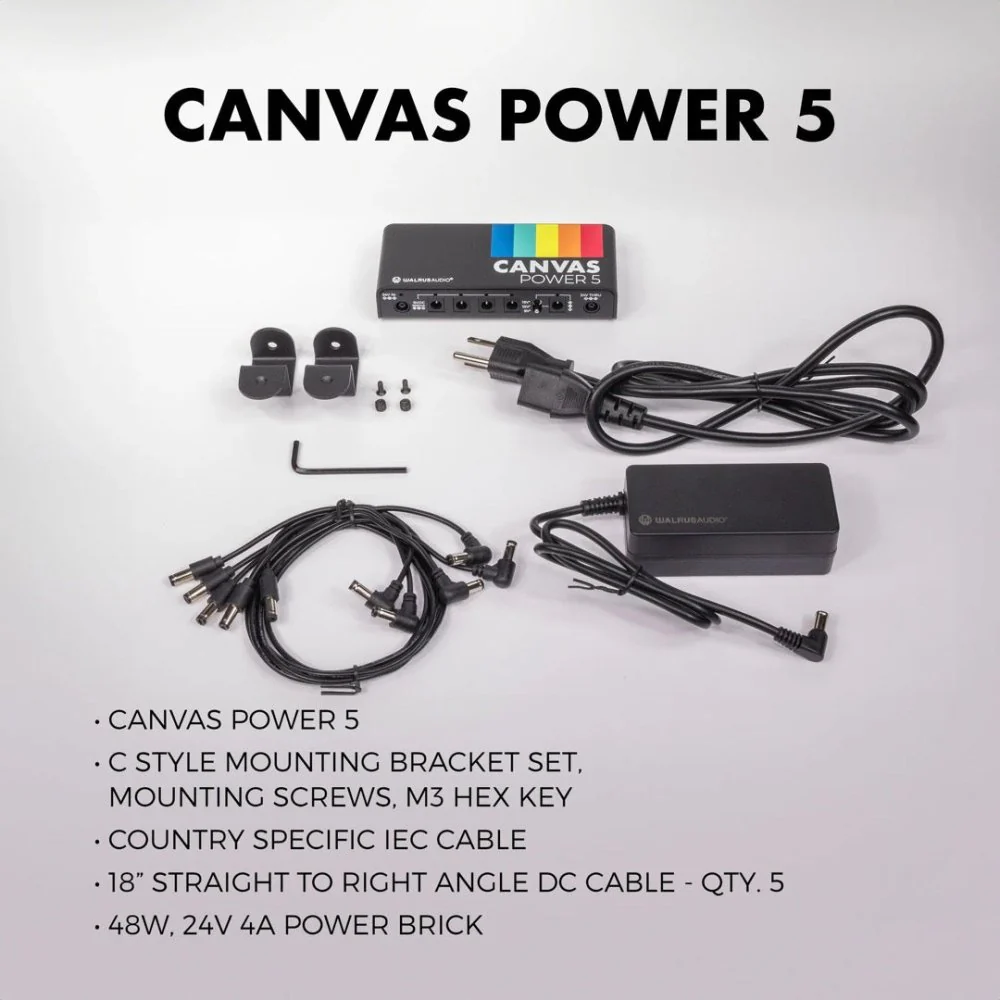 Walrus CANVAS POWER 5 IEC Low Profile Pedal Power Supply w/ 48W Power Brick AU Adapter - Image 3