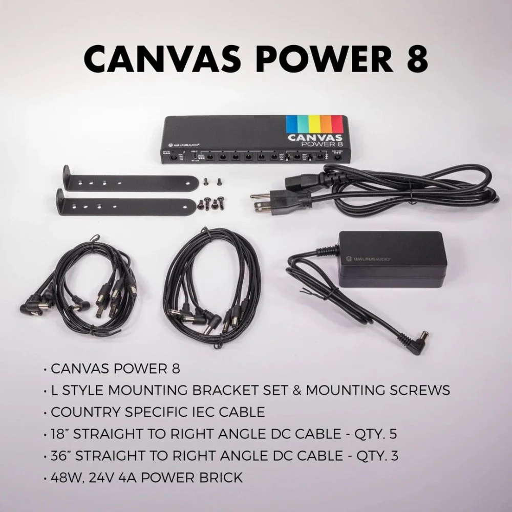 Walrus CANVAS POWER 8 IEC Low Profile Pedal Power Supply w/ 48W Power Brick AU Adapter - Image 5