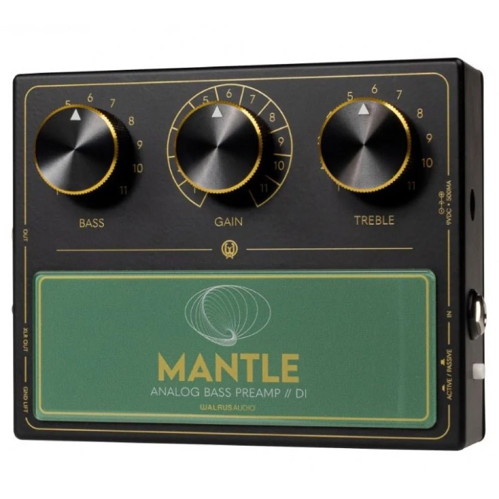 Walrus MANTLE Analog Bass Preamp / DI Pedal w/ Sapphire Transformers