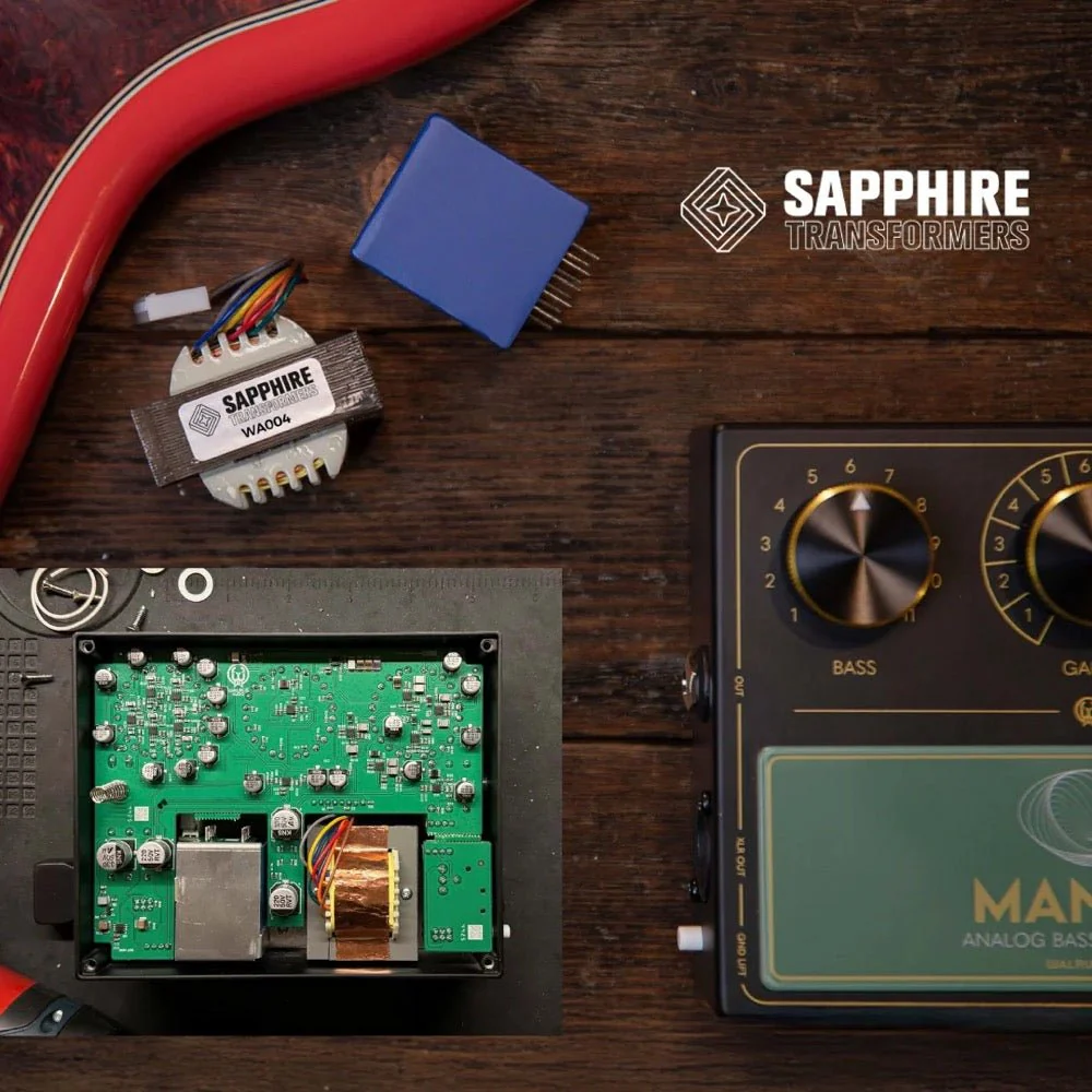 Walrus MANTLE Analog Bass Preamp / DI Pedal w/ Sapphire Transformers - Image 3