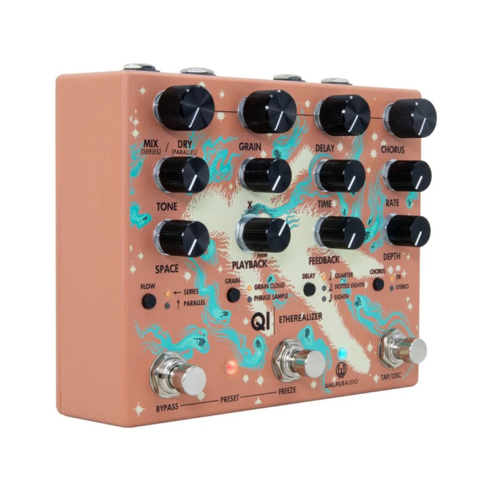 Walrus Qi Etherealizer Multi-effects Pedal w/ Delay, Chorus, Grain, Reverb Terracotta - Image 5