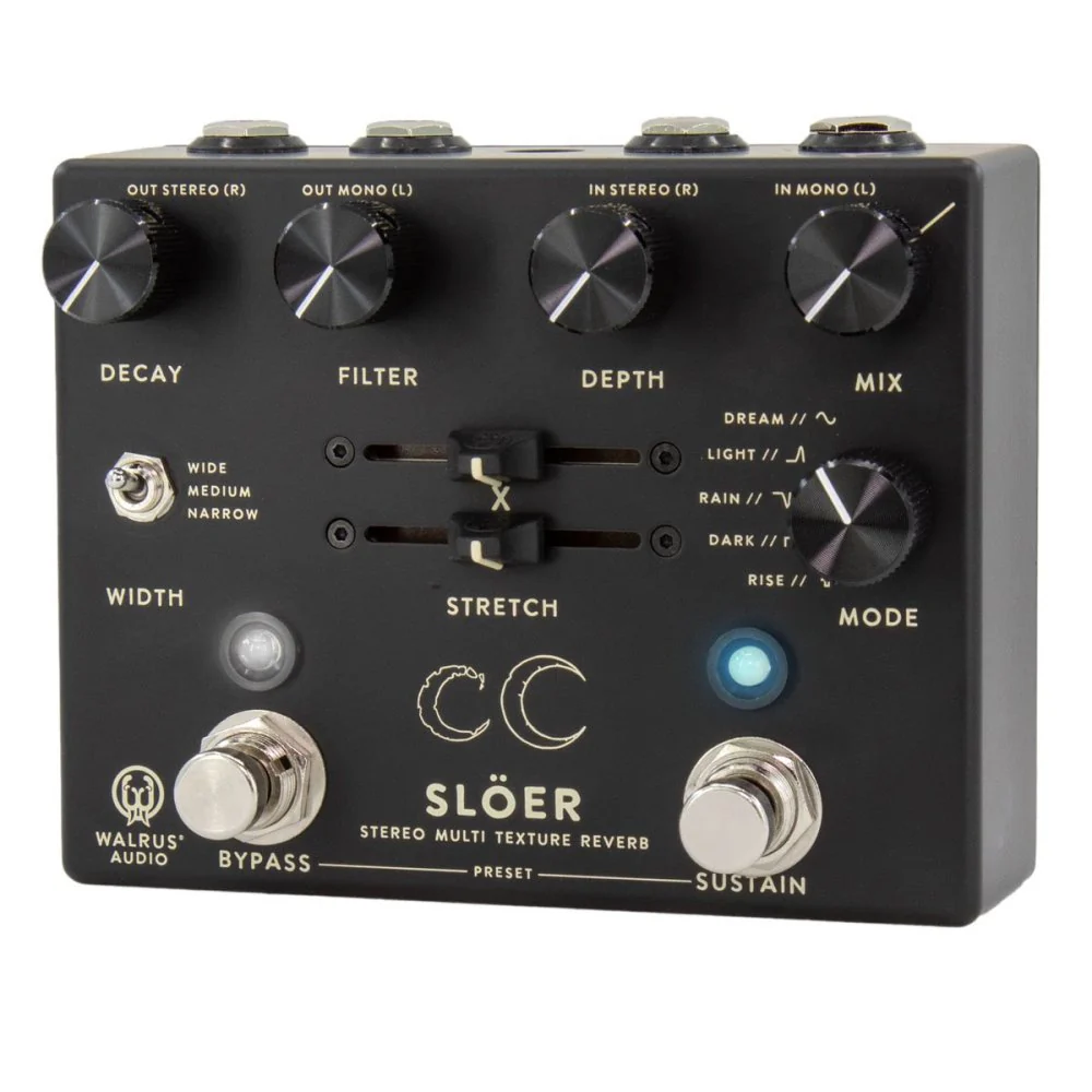 Walrus SLOER Stereo Multi Texture Reverb Pedal Black - Image 2