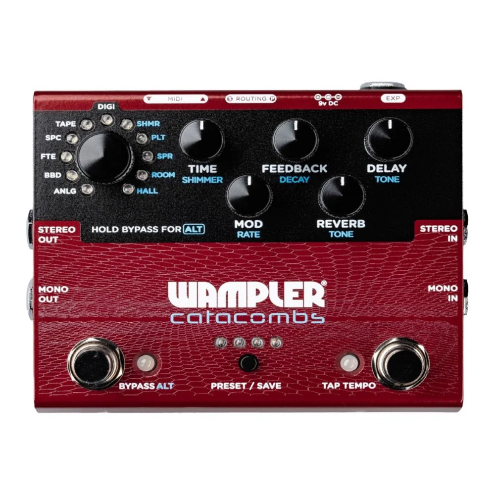 Wampler CATACOMBS All-In-One Delay & Reverb Pedal w/ FREE AAX, AU & VST3 Plugins - Image 2