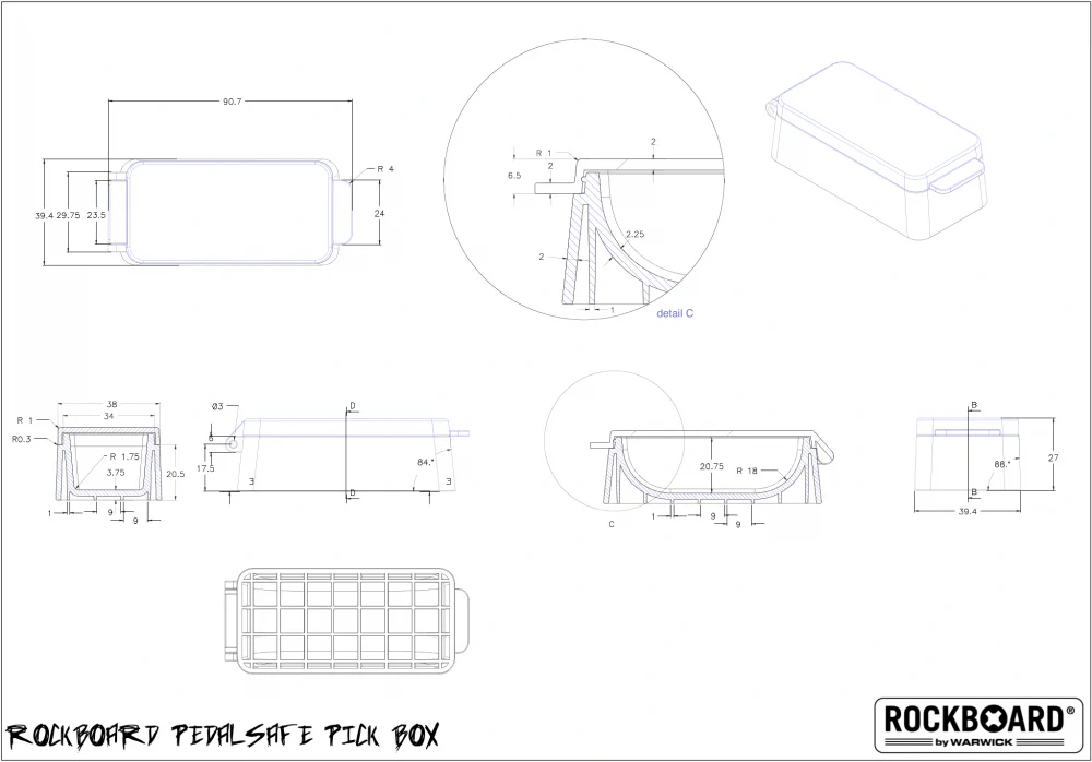 Warwick RockBoard PedalSafe Pick Box - Image 7