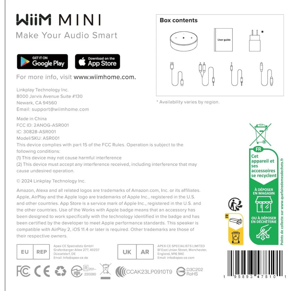 WiiM Mini AirPlay2 Wireless Audio Streamer w/ Siri & Alexa Hi-Res Audio from Spotify - Image 10