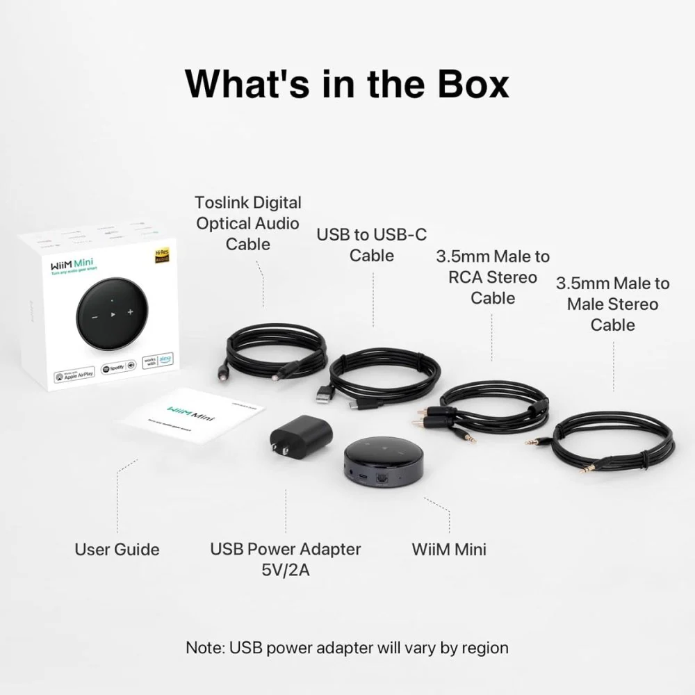 WiiM Mini AirPlay2 Wireless Audio Streamer w/ Siri & Alexa Hi-Res Audio from Spotify - Image 4