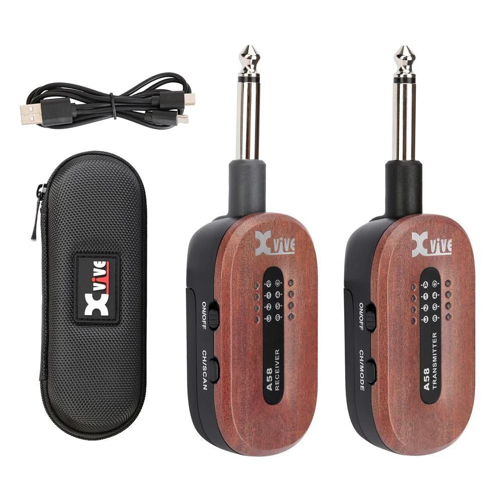 Xvive A58 Guitar Wireless System 5.8 GHz w/ Carry Case (Mahogany) - Image 10