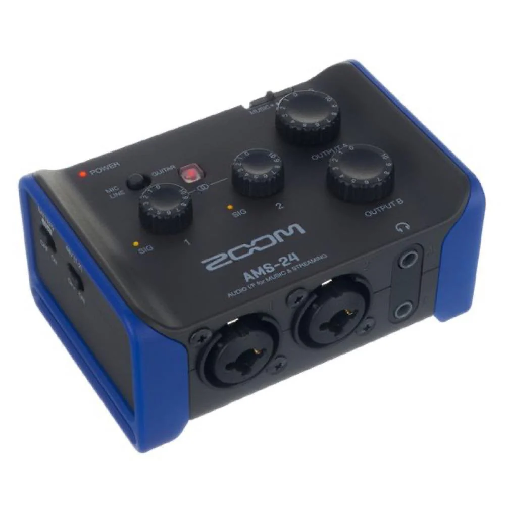 Zoom AMS-24 USB-C Streaming Audio Interface Bus Powered 2-in / 4-out - Image 4