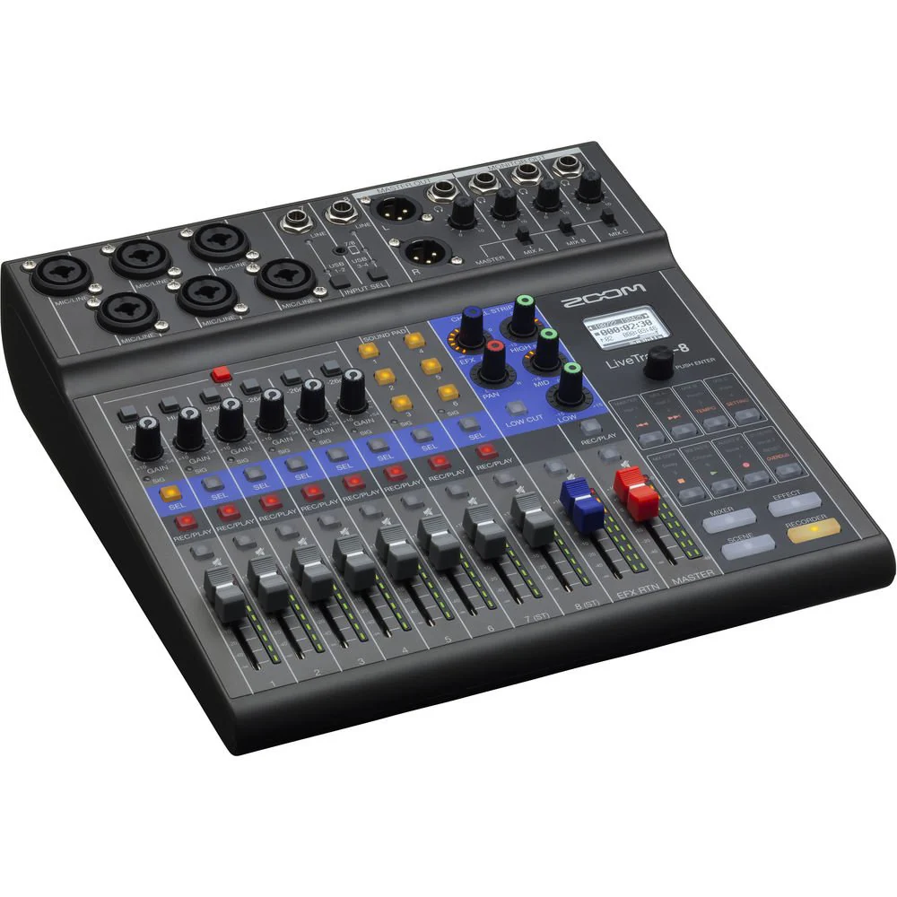 Zoom LiveTrak L-8 8Ch Digital Mixer / Recorder 12-in / 4-out USB Audio Interface - Image 4