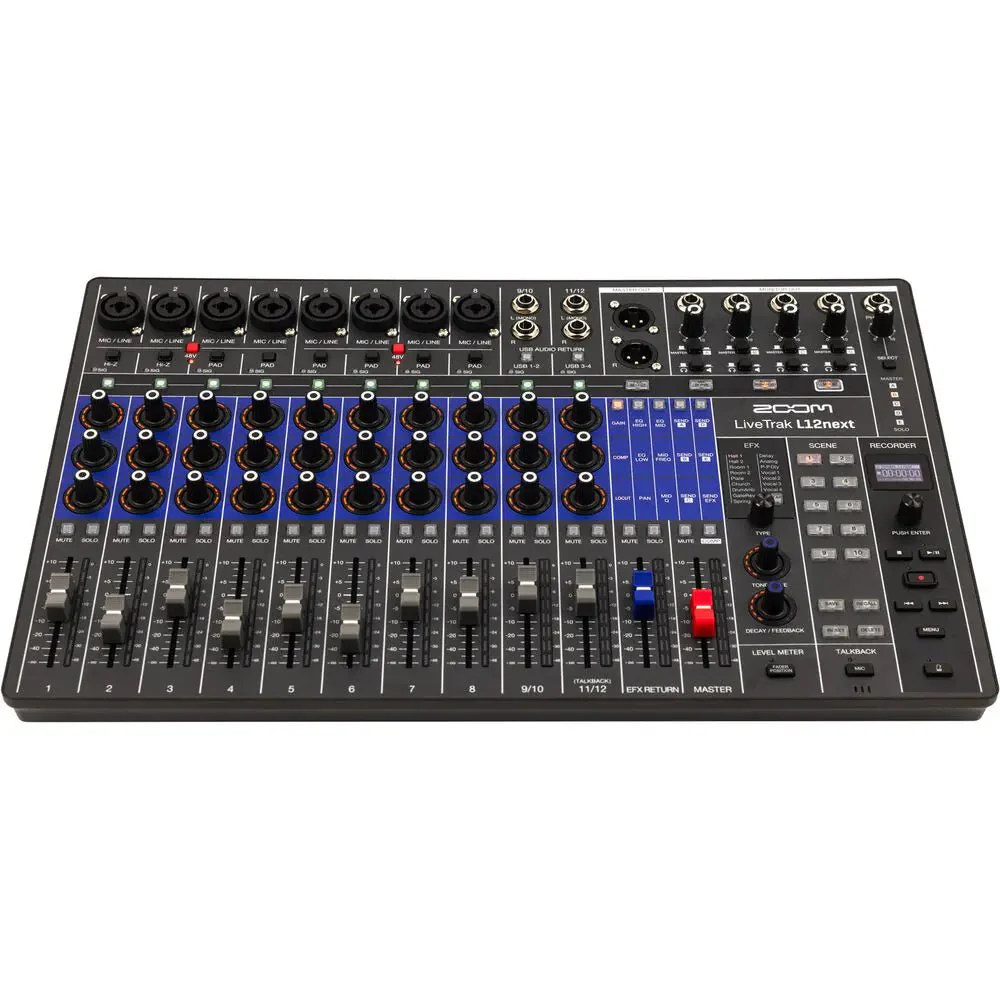 Zoom LiveTrak L12Next 12 Ch Digital Mixer & 32Bit Float Multitrack Recorder
