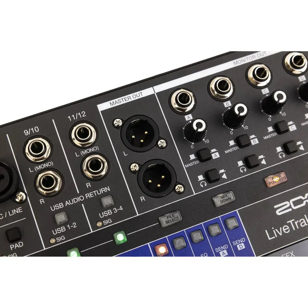 Zoom LiveTrak L12Next 12 Ch Digital Mixer & 32Bit Float Multitrack Recorder - Image 10