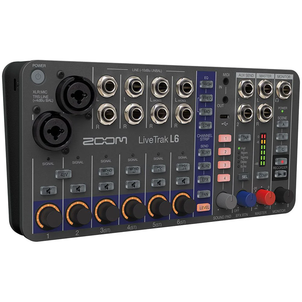 Zoom LiveTrak L6 Portable 10 Ch Digital Mixer & 32bit Float Multitrack Recorder - Image 4