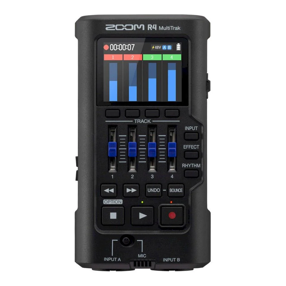 Zoom R4 MultiTrak 32-Bit Float 4-Tack Mixer & Recorder w/ 2x XLR Combo & Built-in Mic - Image 4