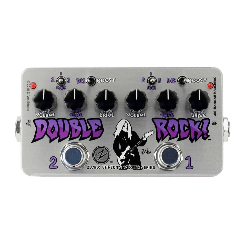 ZVEX Double Rock Distortion & Boost Pedal Vexter Series